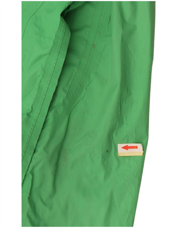 The North Face Girls Hooded Rain Jacket 10-11 Years Medium Green Nylon