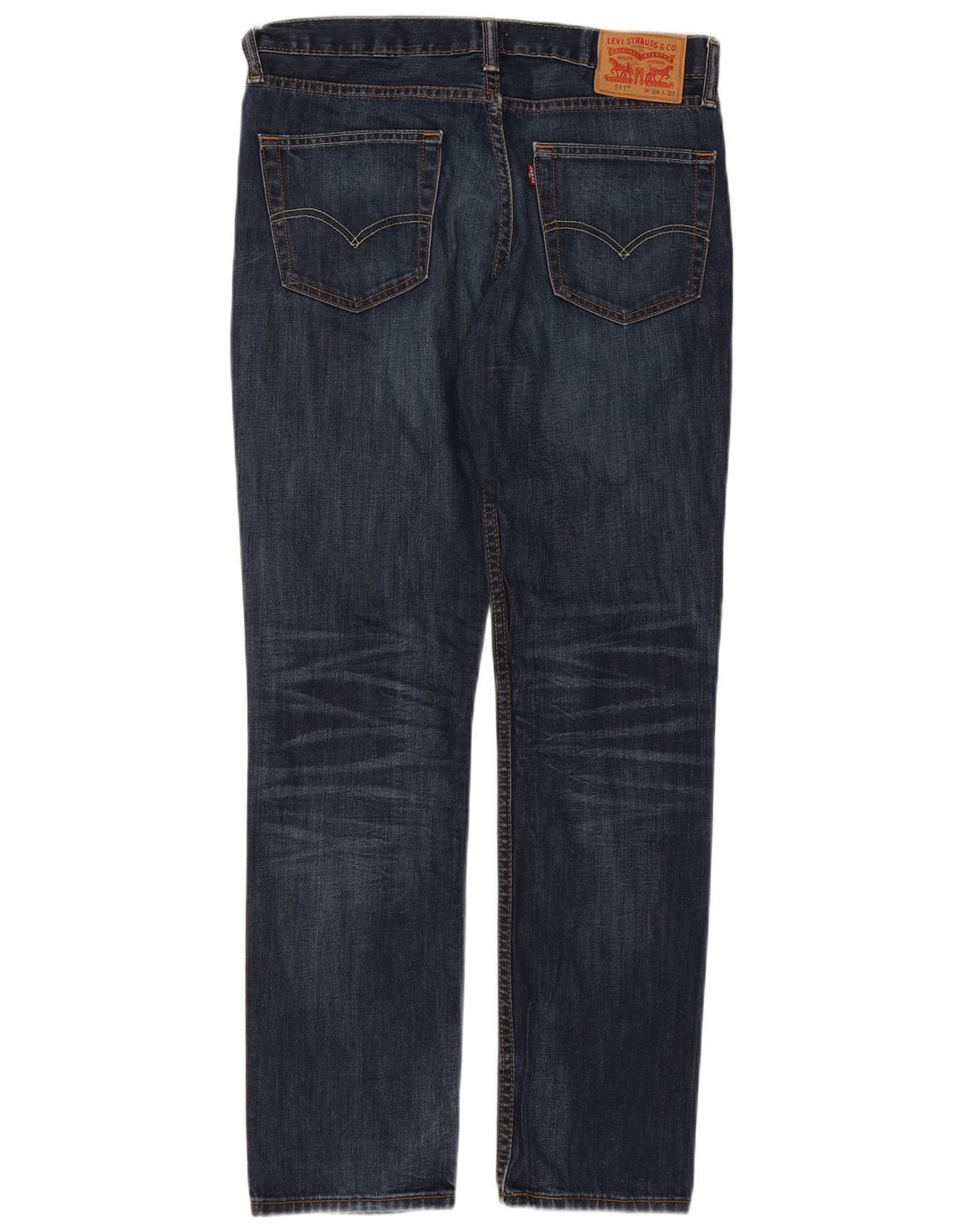 Levi's Mens 511 Slim Jeans W34 L32 Navy Blue Cotton