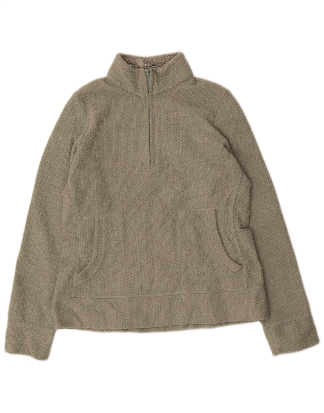Marks & Spencer Γυναικεία φούτερ με φερμουάρ Jumper UK 12 Medium Khaki