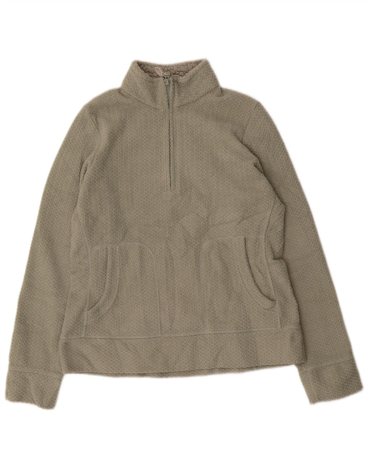 Marks & Spencer Γυναικεία φούτερ με φερμουάρ Jumper UK 12 Medium Khaki