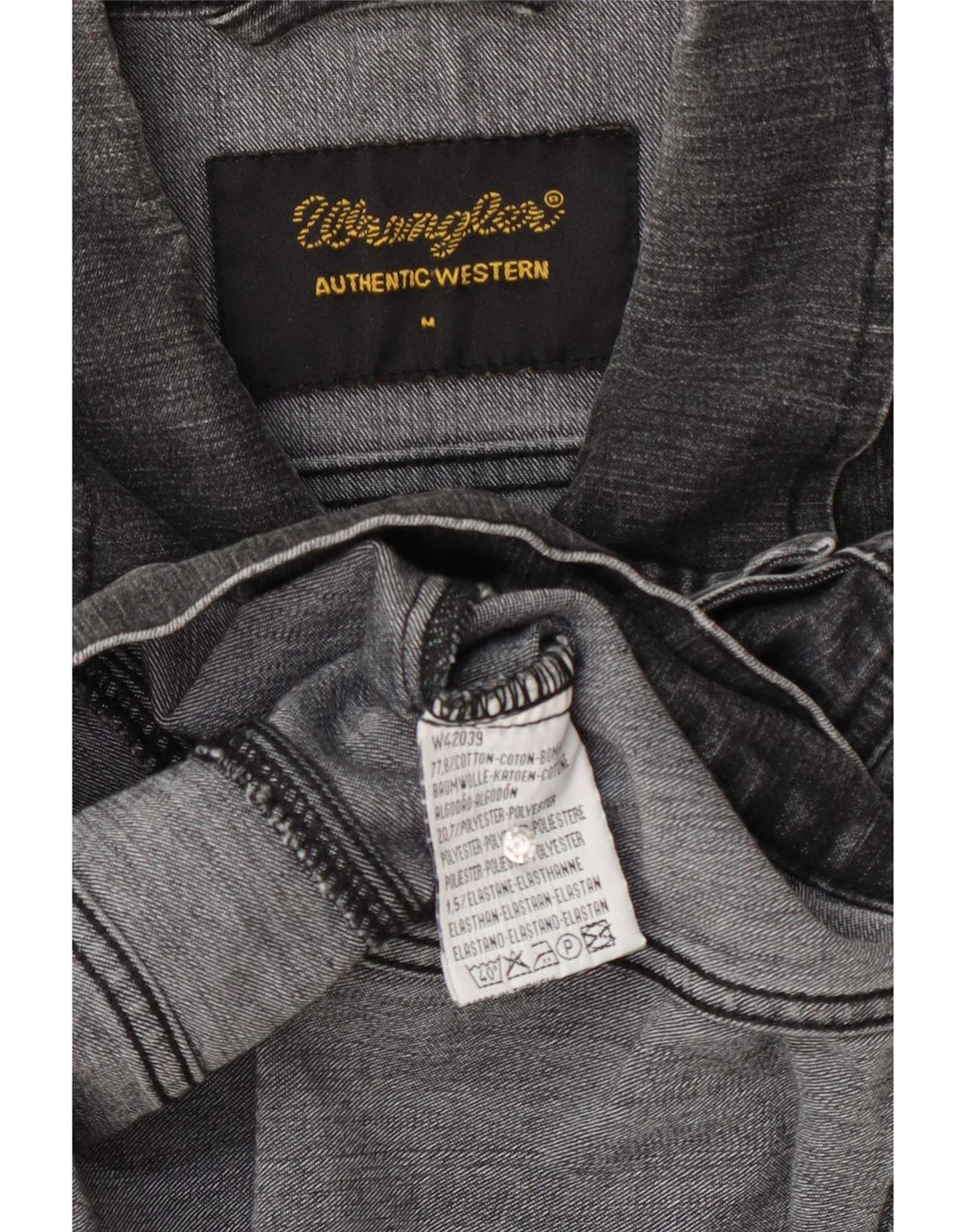 Wrangler Γυναικείο Τζιν Μπουφάν UK 12 Μεσαίο Γκρι Βαμβακερό