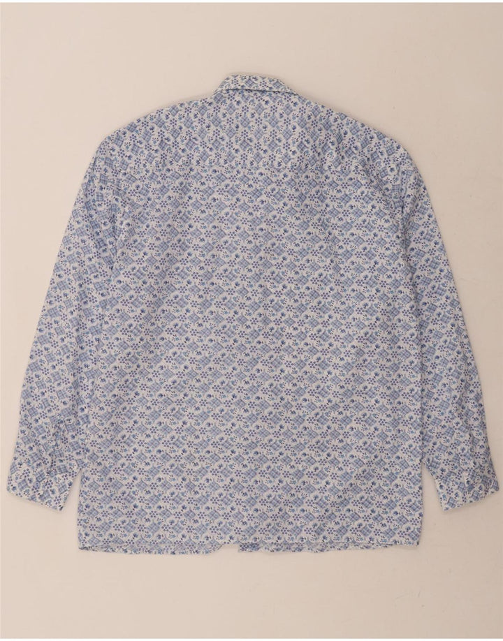 TIKIDA Womens Shirt Large Blue Floral Polyester Vintage TIKIDA and Second-Hand TIKIDA from Messina Hembry 