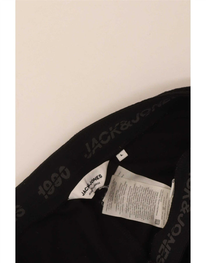 Jack & Jones Ανδρική αθλητική φόρμα παντελόνι Joggers μεγάλο μαύρο πολυεστέρα