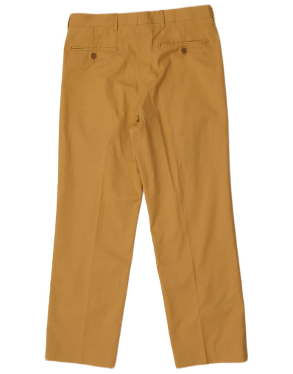 Vintage Ανδρικό ίσιο παντελόνι Chino IT 48 Medium W32 L30 κίτρινο βαμβακερό