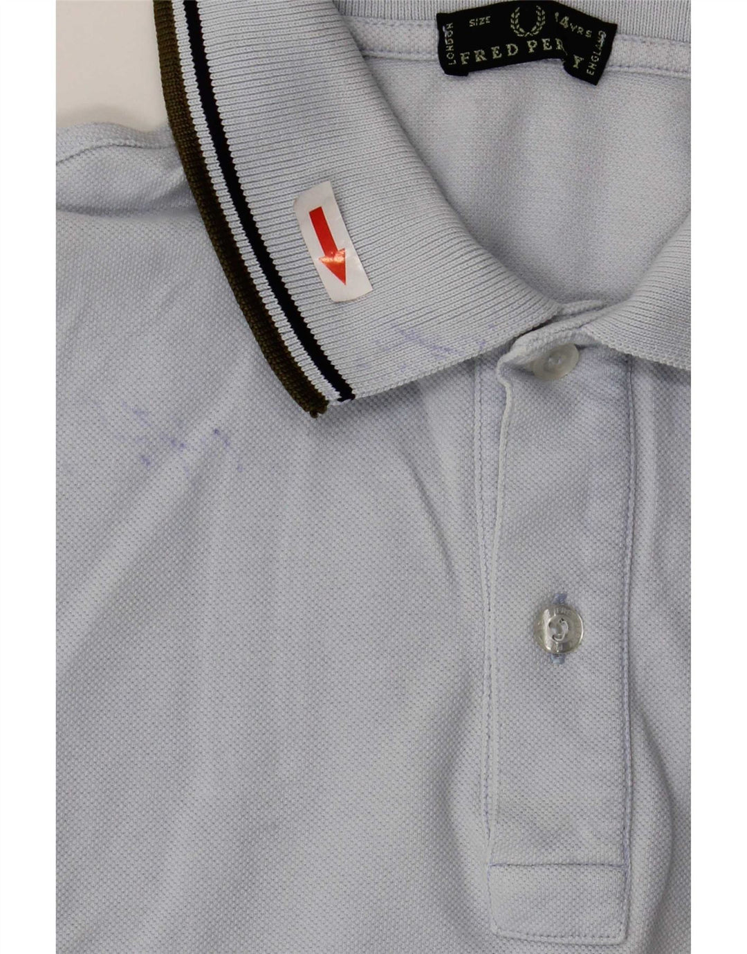 Fred Perry Boys Polo πουκάμισο 13-14 ετών Μπλε βαμβακερό