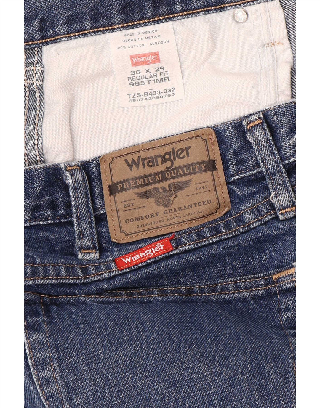Ανδρικό τζιν ίσιο Wrangler Regular Fit W36 L29 Μπλε βαμβακερό