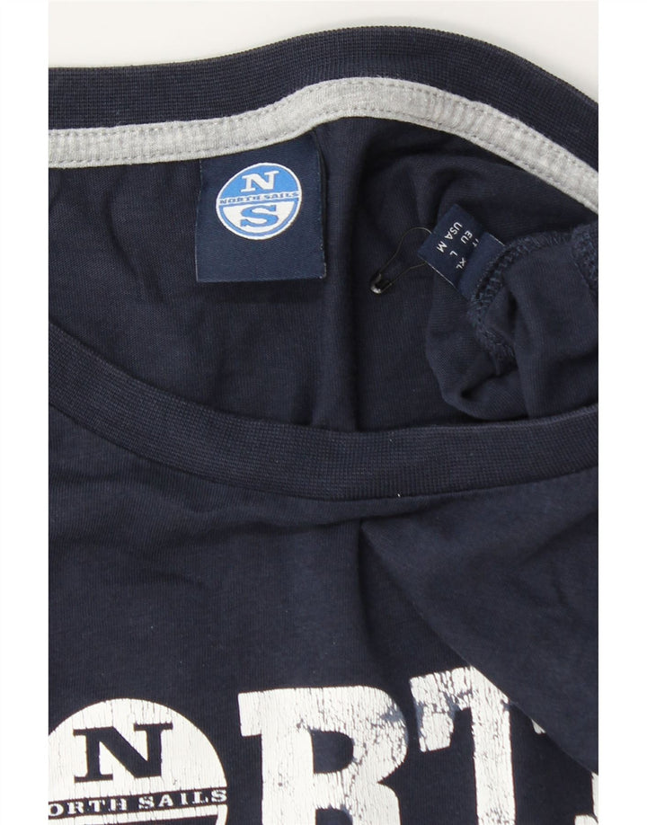 Ανδρικό γραφικό T-Shirt North Sails Top Large Navy Blue από βαμβάκι
