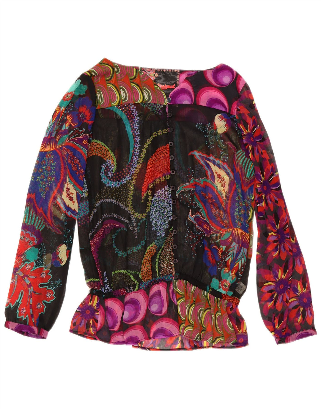 Desigual Γυναικεία Abstract Pattern Μπλούζα Top UK 18 XL Πολύχρωμη