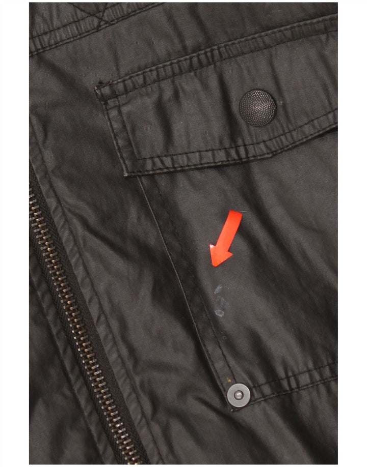 Vintage Ανδρικό Utility Jacket UK 40 Large Μαύρο Βαμβακερό