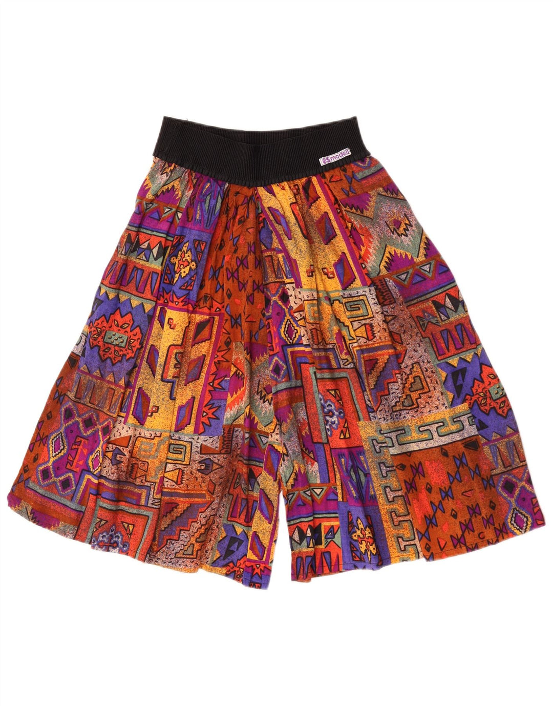 Vintage γυναικείο ψηλόμεσο casual σορτς W26 Μικρό πολύχρωμο συνονθύλευμα