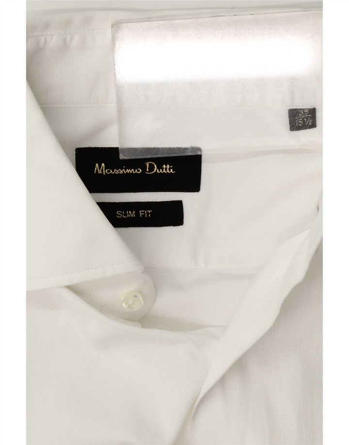 Ανδρικό πουκάμισο Massimo Dutti Slim Fit Size 39 15 1/2 Medium White