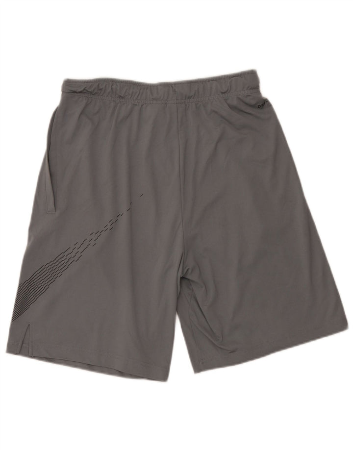 Γραφικό αθλητικό σορτς Nike ανδρικό Dri Fit με μεσαίο γκρι πολυεστέρα
