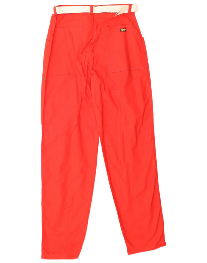 VINTAGE Γυναικείο ψηλόμεσο παντελόνι Cargo IT 46 μεγάλο W28 L31 κόκκινο βαμβακερό