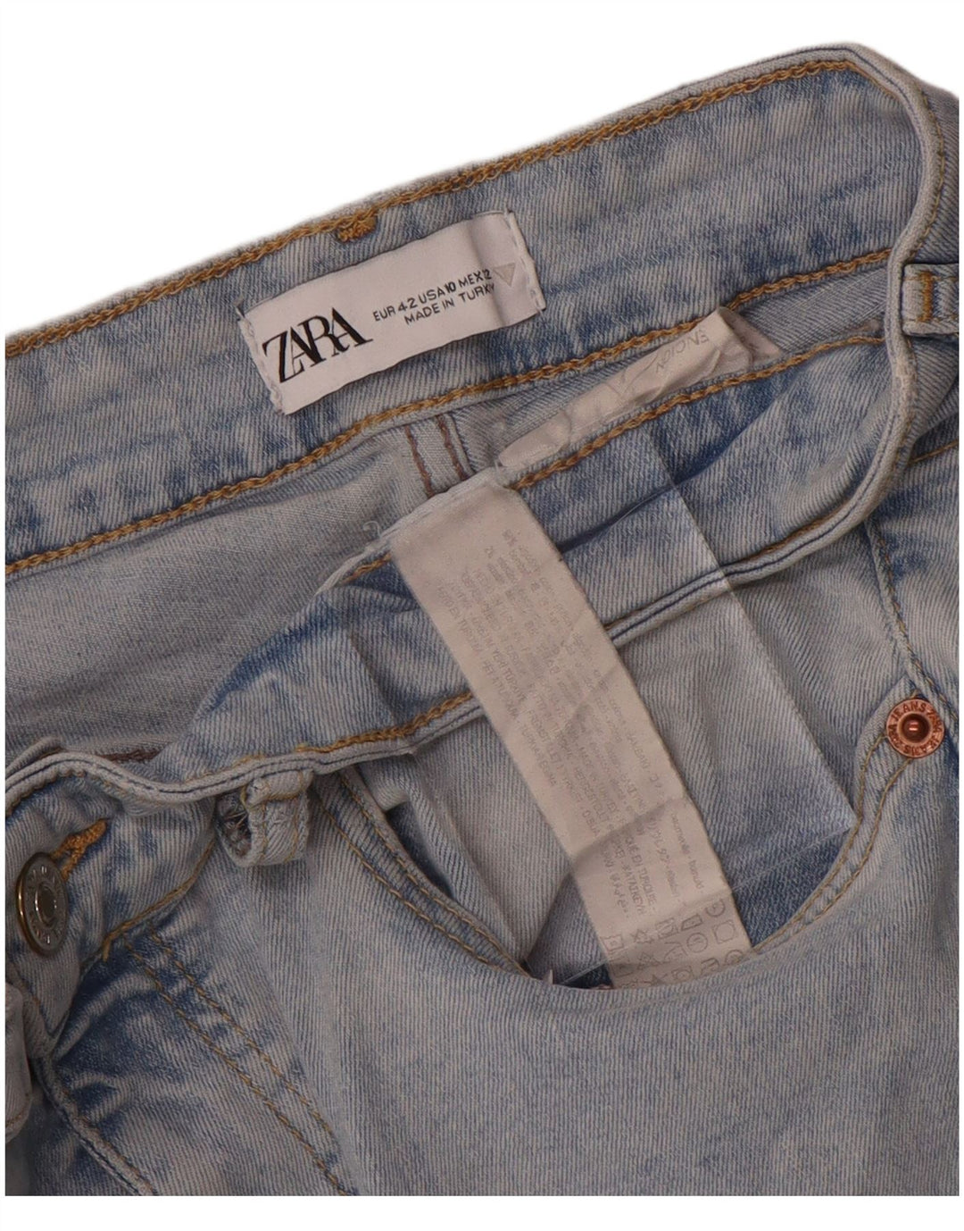 Zara Γυναικείο Τζιν EU 42 Large W32 L27 Μπλε βαμβακερό