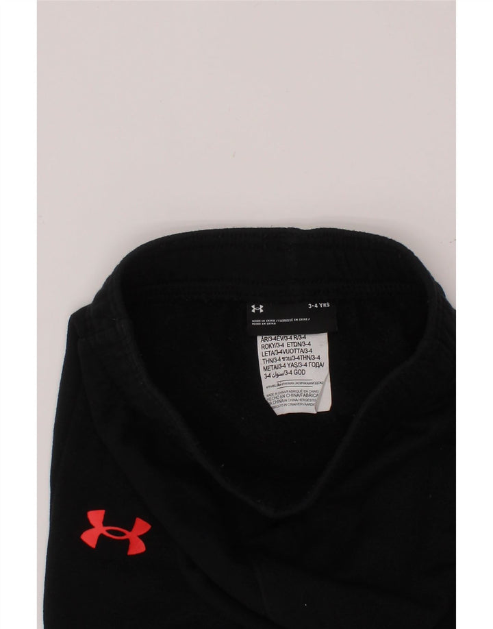 UNDER ARMOUR Boys αθλητική φόρμα παντελόνι Joggers 3-4 ετών μαύρο βαμβακερό