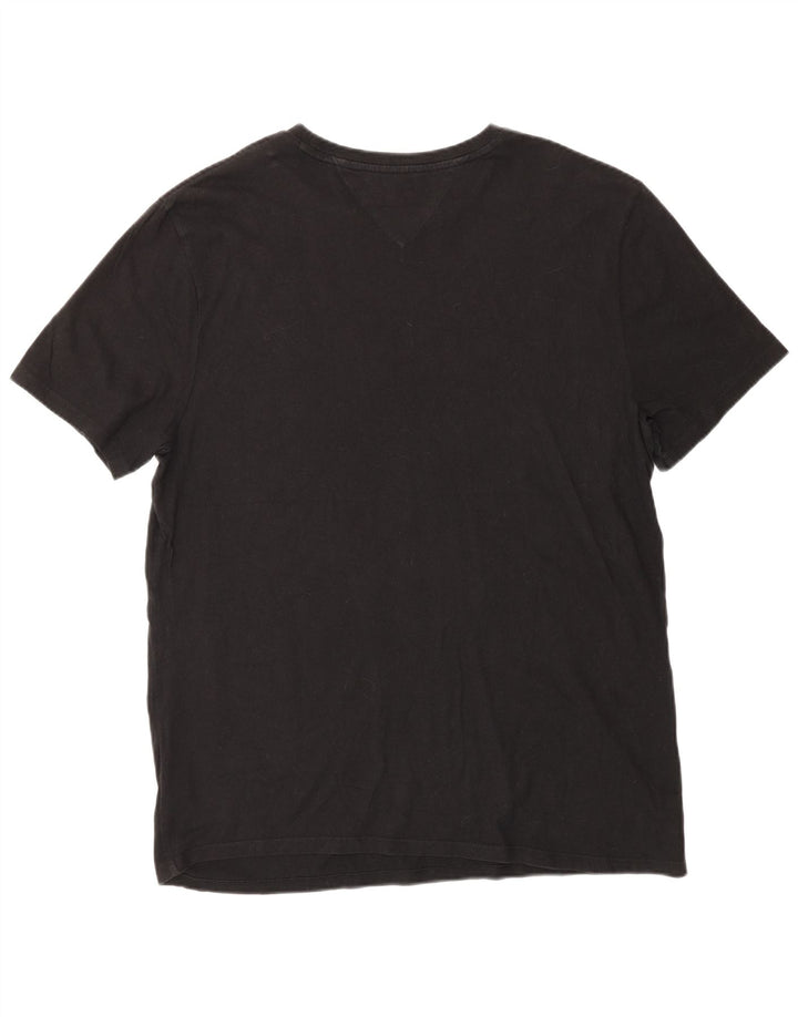 Ανδρικό T-Shirt Tommy Hilfiger Top μεγάλο μαύρο βαμβακερό