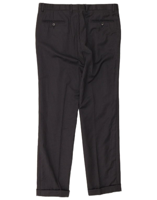 Ανδρικό ίσιο παντελόνι Ferre W36 L33 Navy Blue Pinstripe