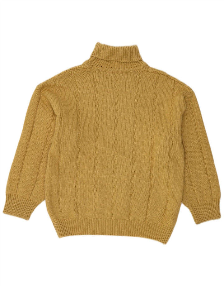 Γυναικείο πουλόβερ με ρολό λαιμόκοψη VINTAGE IT 48 XL Κίτρινο μαλλί