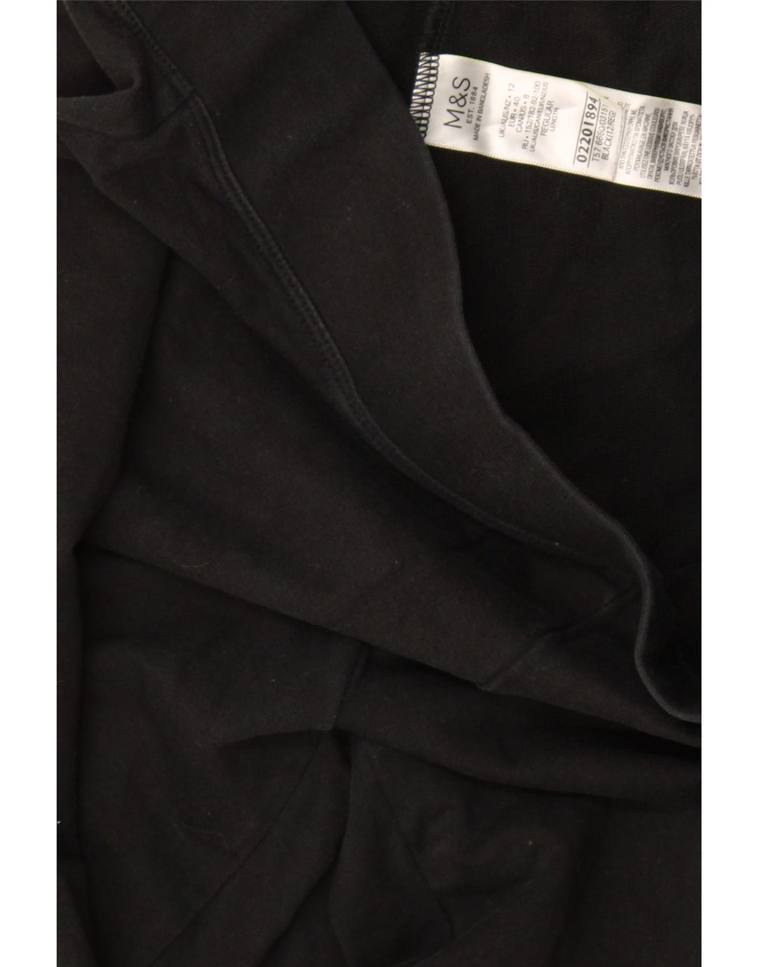 Γυναικεία αθλητική φόρμα Marks & Spencer Παντελόνι UK 12 Μεσαίο μαύρο βαμβακερό