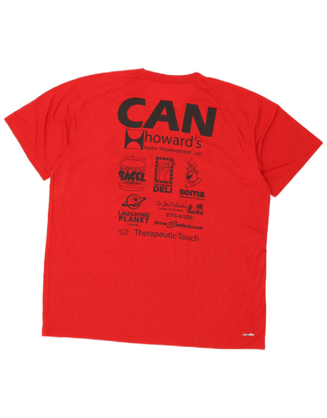 ADIDAS Mens Climalite Graphic T-Shirt Top 2XL Red