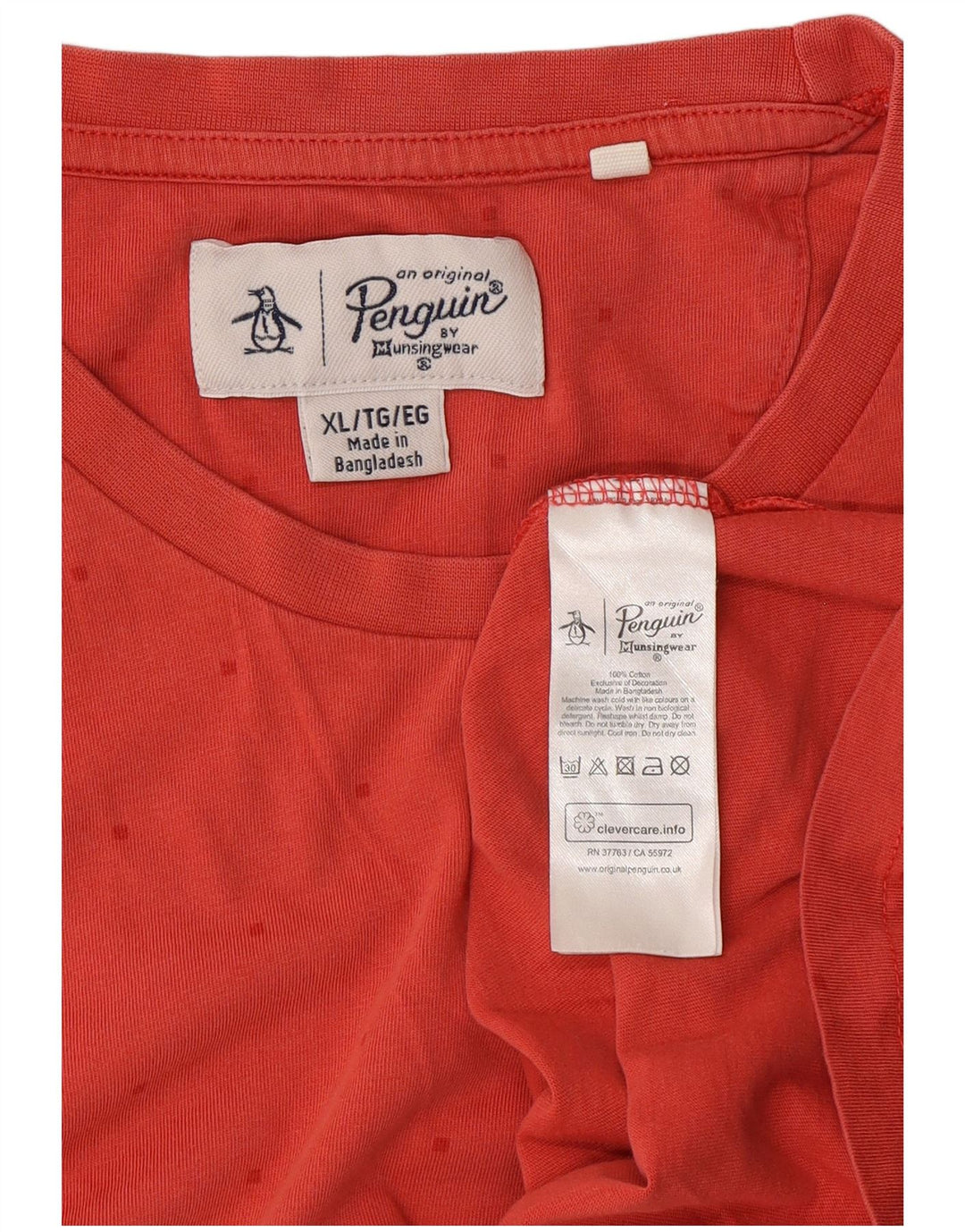 Ανδρικό T-Shirt Penguin Top XL Βαμβακερό κόκκινο με στίγματα