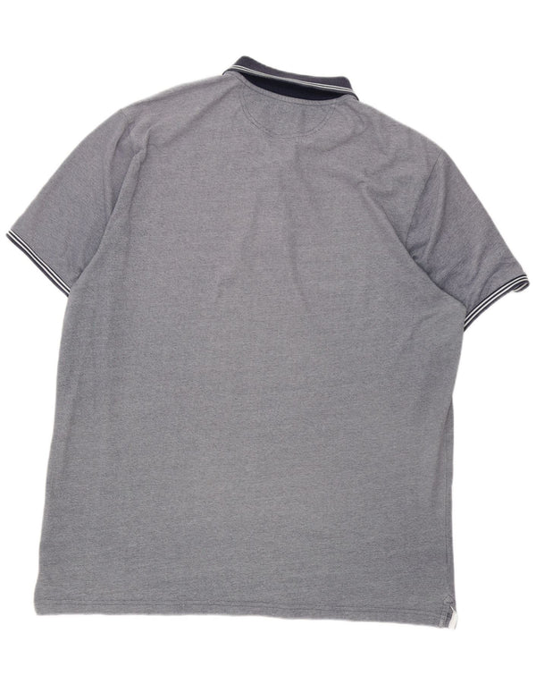 Ανδρικό μπλουζάκι πόλο Champion Easy Fit 4XL από βαμβακερό μπλε φλύκταινα