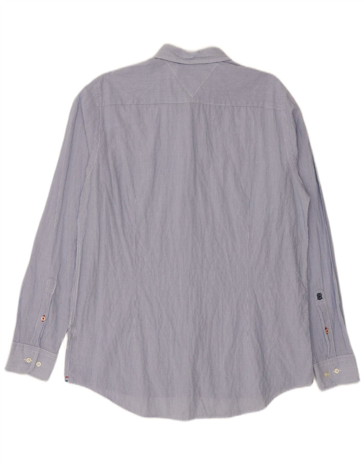 Ανδρικό πουκάμισο Tommy Hilfiger Slim Fit XL Μπλε ριγέ