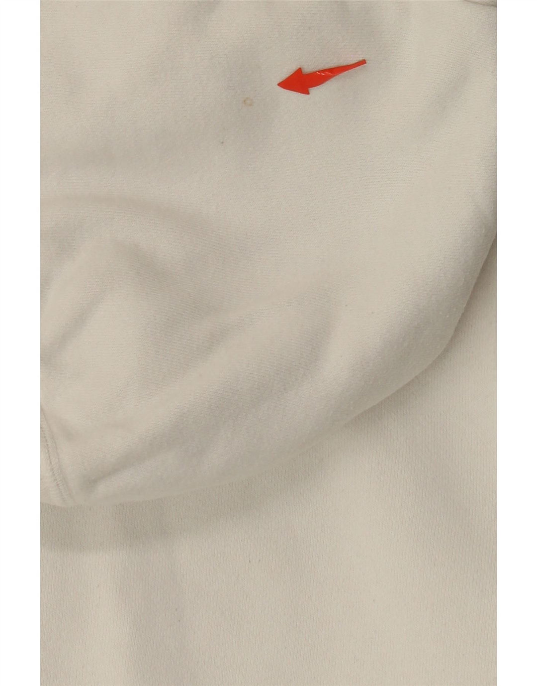 BENETTON Γυναικείο πουλόβερ με κουκούλα με φερμουάρ UK 16 μεγάλο λευκό βαμβακερό