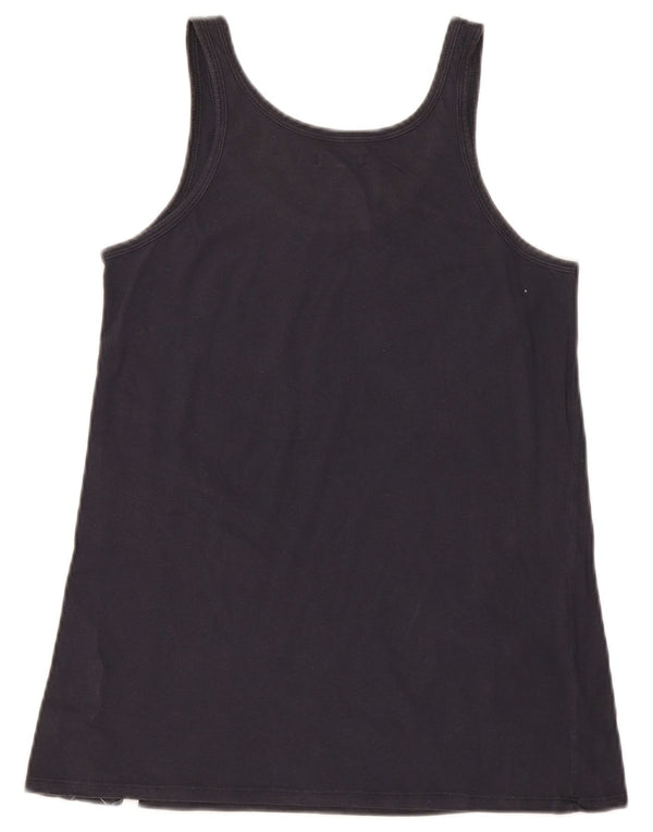 Wrangler Womens Graphic Vest Top UK 10 Small Navy Blue