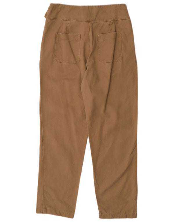 ZARA Γυναικείο Tapered Παντελόνι Casual Medium W28 L28 Beige Βαμβακερό