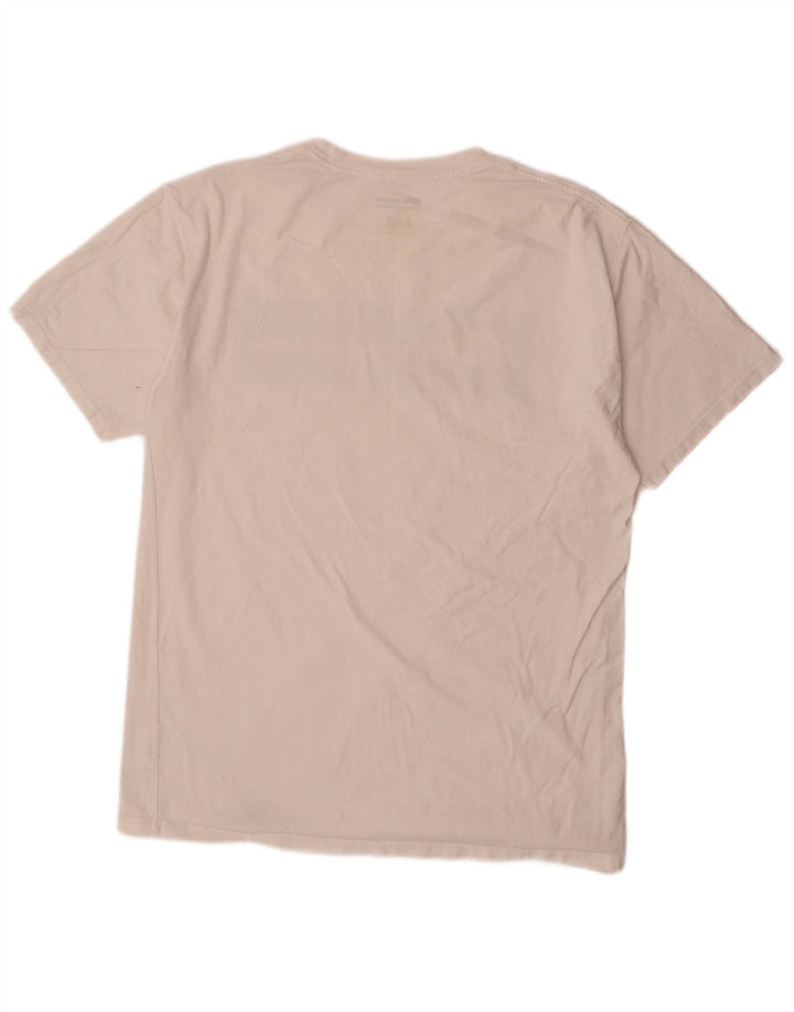 Ανδρικό γραφικό T-Shirt Champion Top από μεσαίο λευκό βαμβακερό