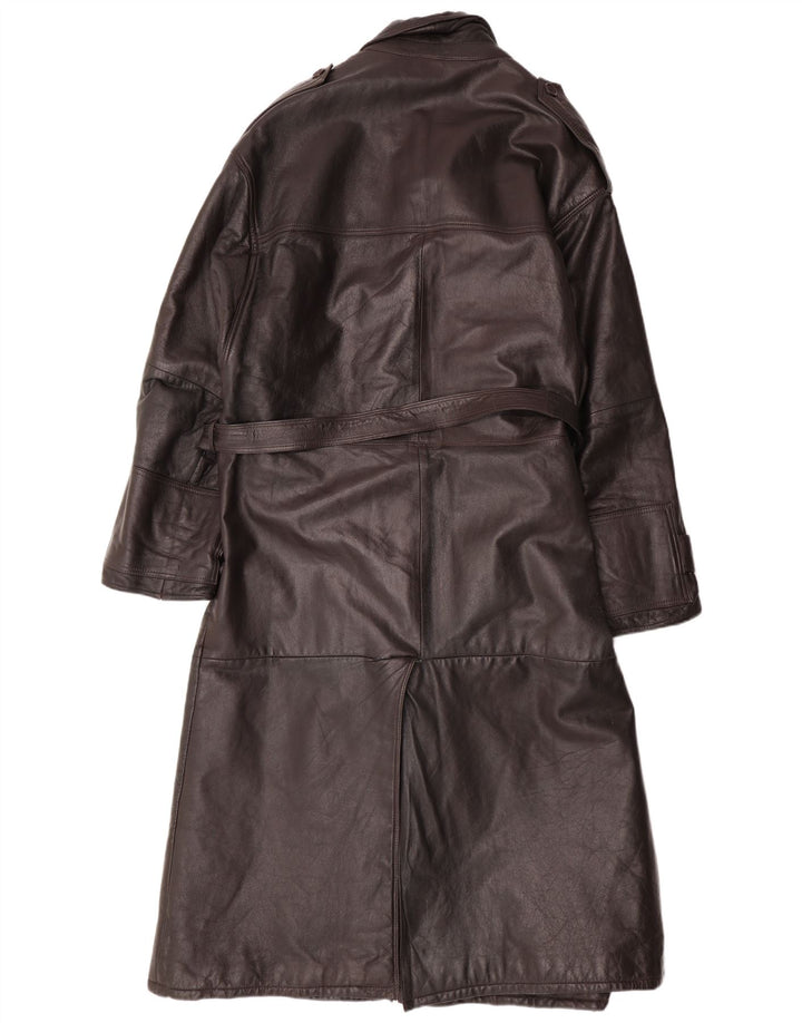 MAX MOSER Ανδρικό Δερμάτινο Παλτό IT 56 3XL Καφέ Δερμάτινο