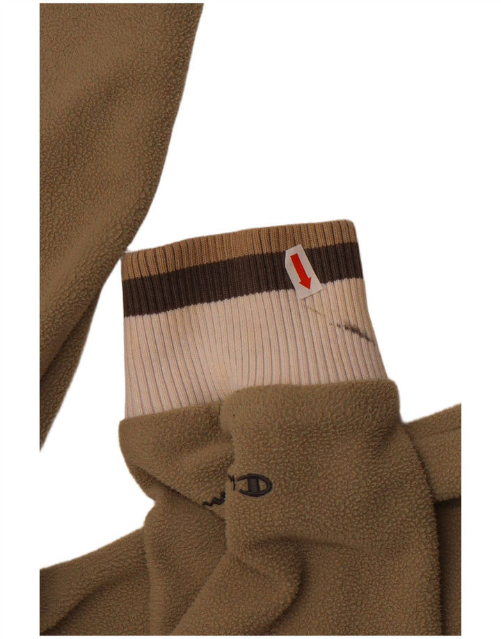 Champion Womens Fleece Jacket UK 18 XL Khaki Colorblock Polyester