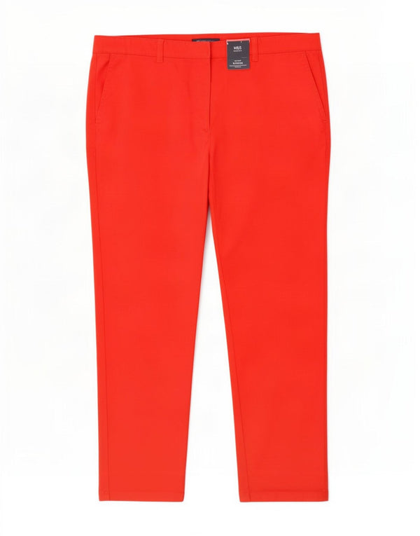 Marks & Spencer Γυναικείο ψηλόμεσο παντελόνι Chino UK 18 XL W38 L27 Red