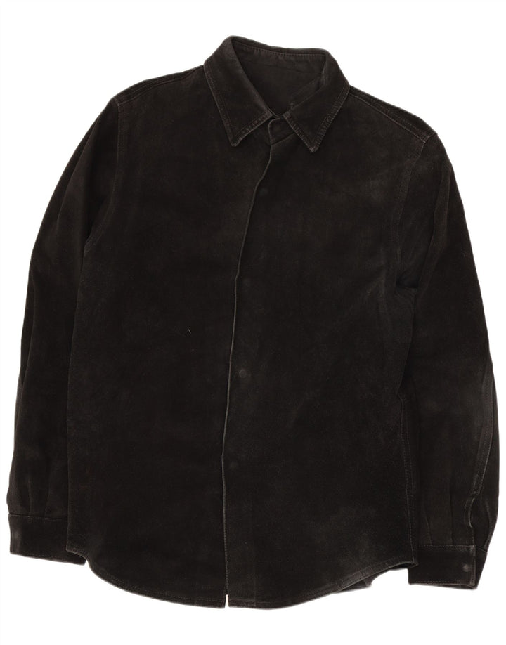 Flying Wear Ανδρικό Suede Πουκάμισο XL Μαύρο Δερμάτινο