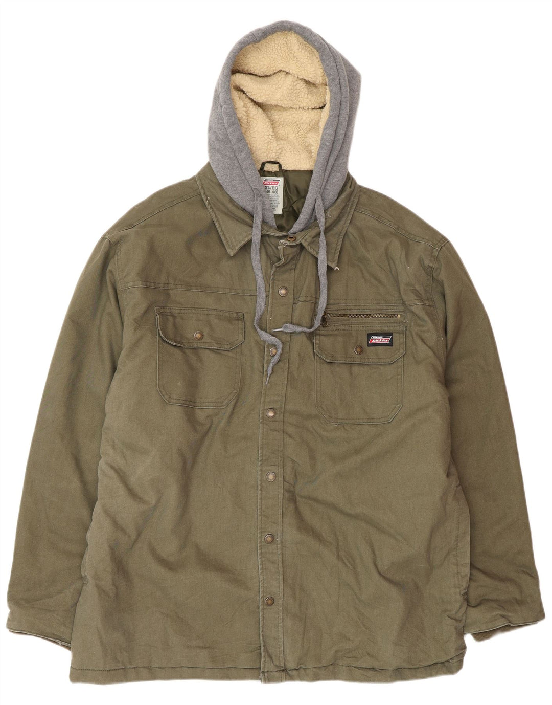 DICKIES Ανδρικό μπουφάν με κουκούλα Utility UK 42 XL Χακί Colourblock Cotton