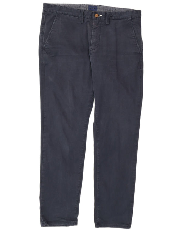 Ανδρικό παντελόνι Chino GANT Hallden Slim W34 L30 Navy Blue Cotton
