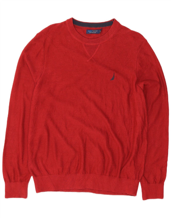 Ανδρικό πουλόβερ Nautica Regular Fit Crew Neck Jumper Μεσαίο κόκκινο βαμβακερό