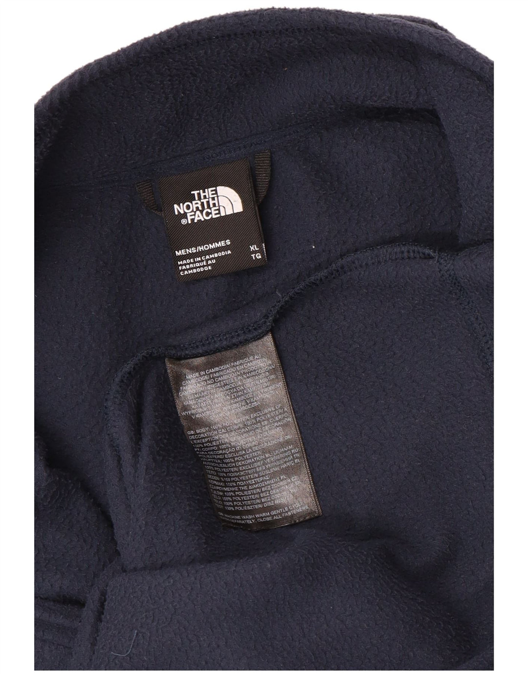 Το North Face ανδρικό φερμουάρ Fleece Jumper XL Navy Blue Polyester
