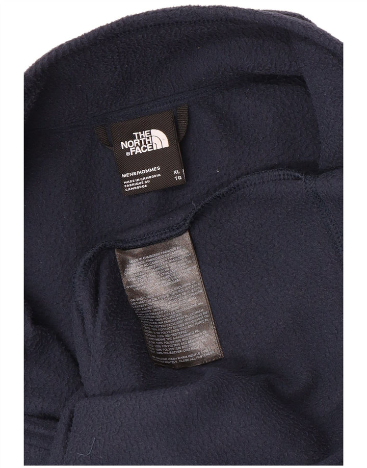 Το North Face ανδρικό φερμουάρ Fleece Jumper XL Navy Blue Polyester
