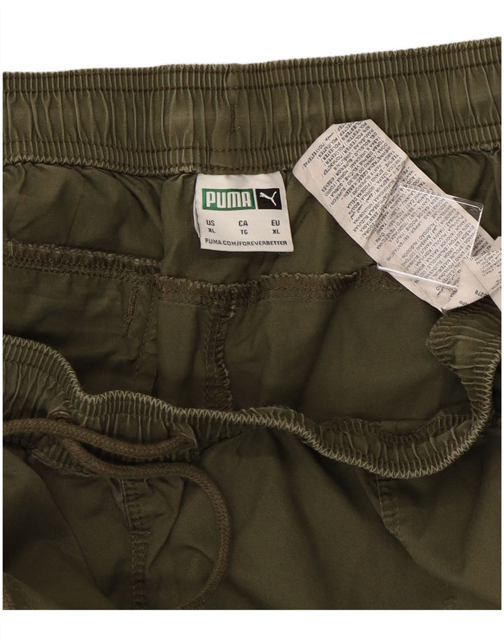 Παντελόνι PUMA Ανδρικό Joggers Cargo XL W38 L28 Χακί Βαμβακερό