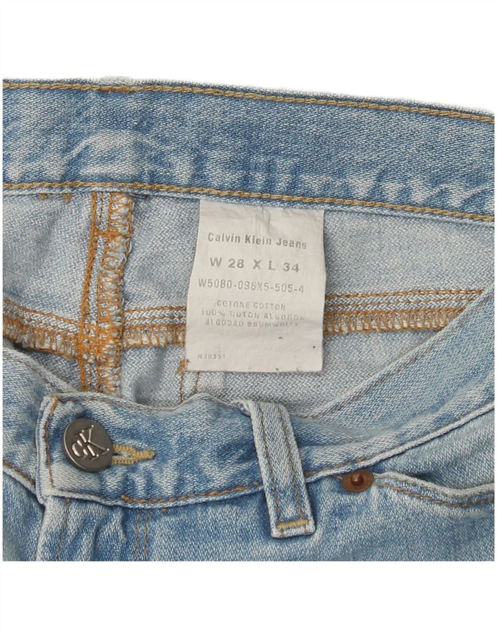 CALVIN KLEIN Γυναικείο τζιν μποτάκι W28 L30 Μπλε βαμβακερό