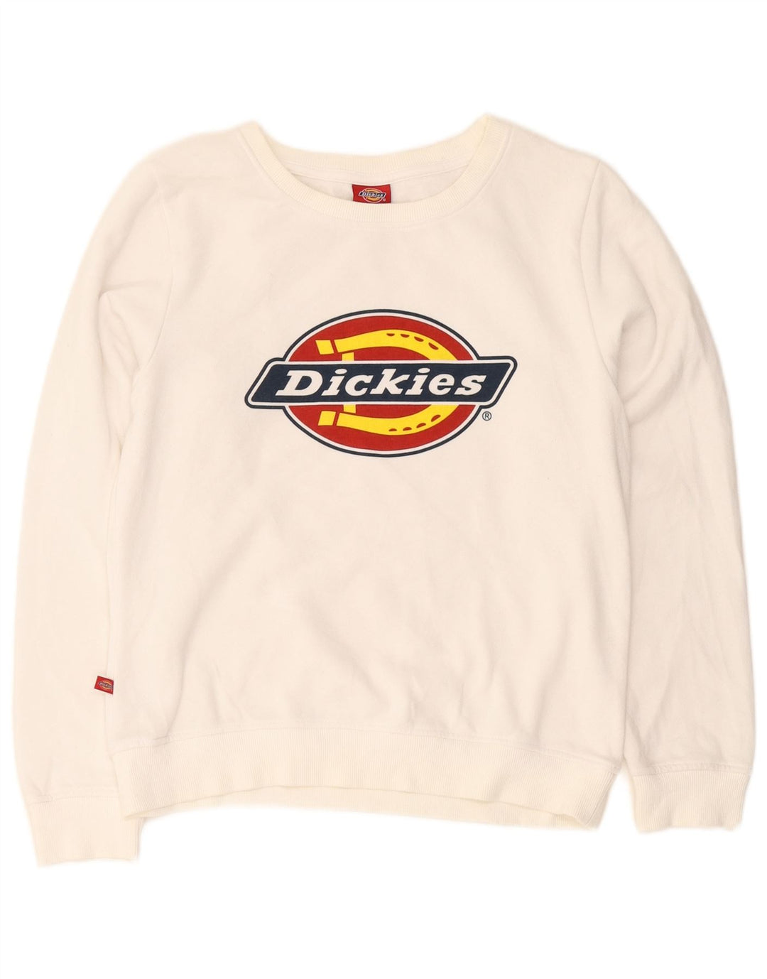 Γραφικό Φούτερ Dickies Boys Jumper 11-12 ετών Λευκό βαμβακερό