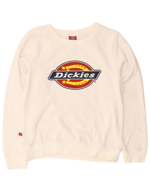 Γραφικό Φούτερ Dickies Boys Jumper 11-12 ετών Λευκό βαμβακερό