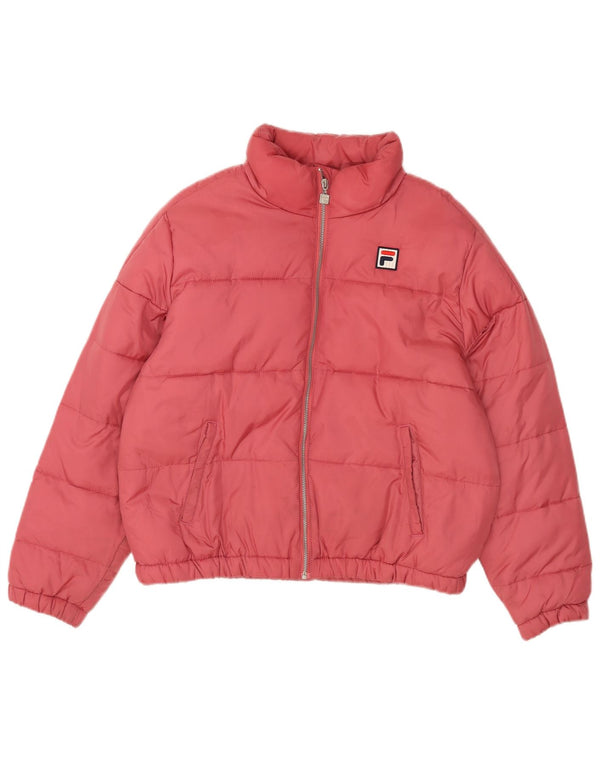 Γυναικείο μπουφάν Fila Loose Fit padded UK 14 Medium Pink Polyester