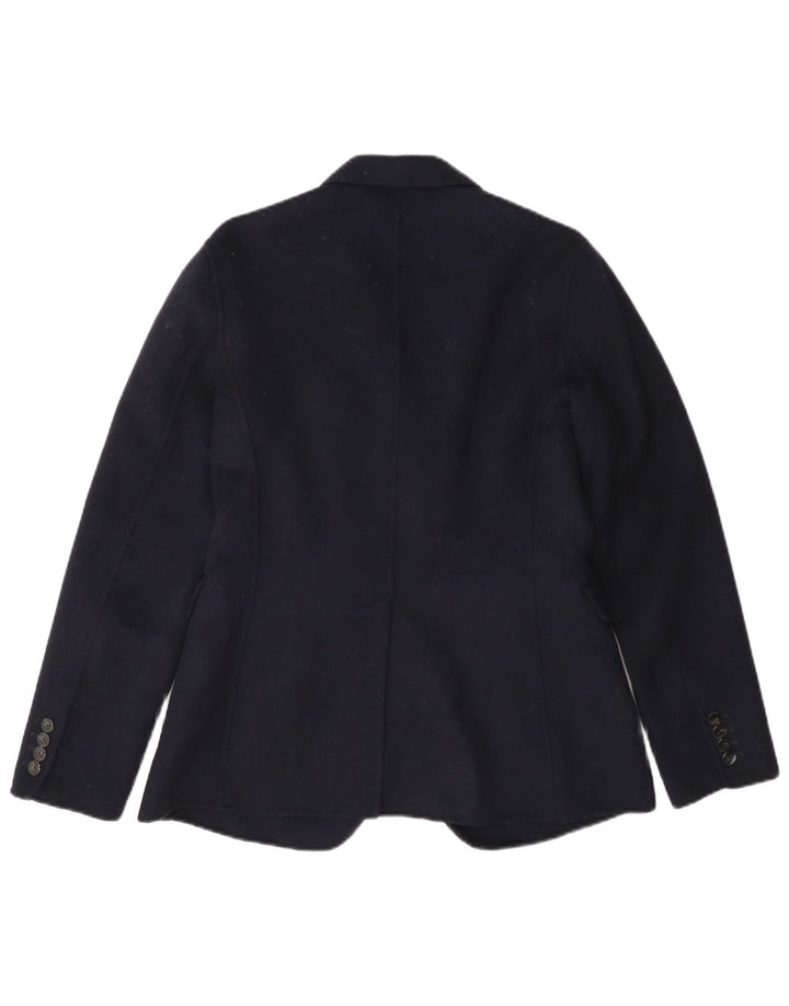 Massimo Dutti Γυναικείο σακάκι μπλέιζερ με 2 κουμπιά EU 38 Small Navy Blue Wool