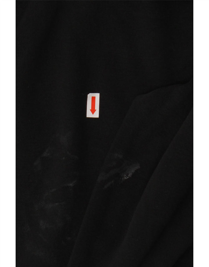 NIKE Γυναικείο Hoodie Jumper UK 14 Medium μαύρο βαμβακερό