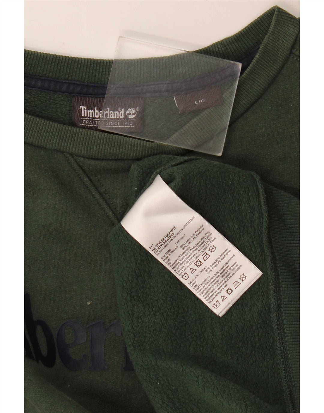 Ανδρικό γραφικό φούτερ Timberland Jumper Μεγάλο Πράσινο Βαμβακερό