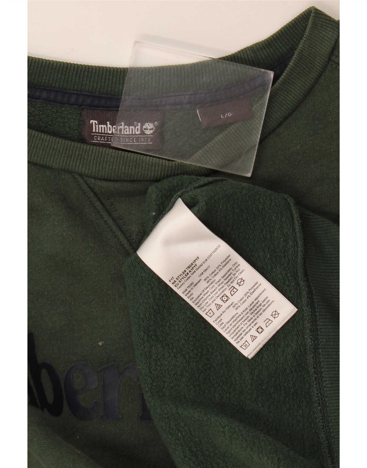 Ανδρικό γραφικό φούτερ Timberland Jumper Μεγάλο Πράσινο Βαμβακερό