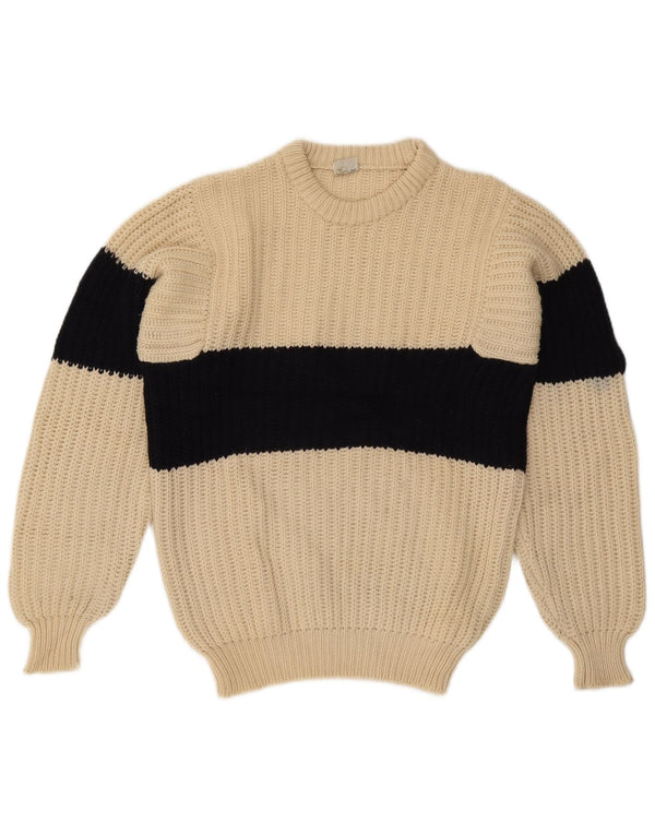 Ανδρικό πουλόβερ Ocean Star Crew Neck Jumper IT 48 Medium Beige Colourblock